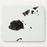 Fiji Trendy Peace Sign with Fijian map mousepads