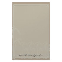 Fiji: Tropical Palm Trees in Taupe, Creme, Blue Personalized Stationery