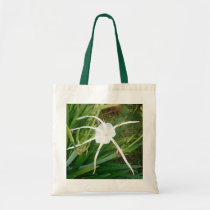 Fiji White Tendril Flower Bag with Vegetation at Zazzle