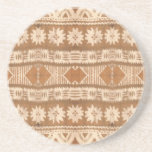 Fiji Wooden Carving Design on Table Drink Coaster