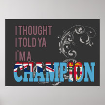 Fijian and a Champion Print