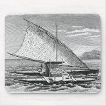 Fijian double canoe from The History of Mousepads