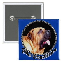 Fila Brasileiro Dog square button