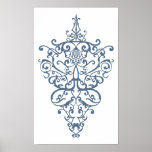 filigree  blue print