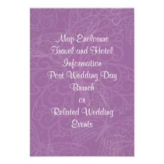 Filigree Butterfly Enclosure Card in Purple Invites