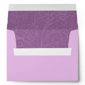 Filigree Butterfly Envelope in Purple
