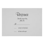 Filigree Butterfly RSVP in Black Personalized Invite
