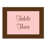 Filigree Butterfly Table Number (brown) Postcard