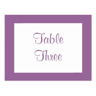 Filigree Butterfly Table Number (purple) Post Cards