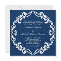 Filigree Wedding Invitation {navy} invitation