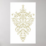 filigree yellow posters