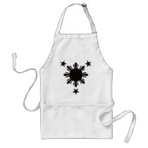Filipino Basic Sun and Stars - Black Apron