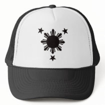 Filipino Basic Sun and Stars - Black Hats