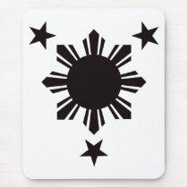 Filipino Basic Sun and Stars - Black mousepads by visualnewbie Filipino Basic Sun and Stars - Black mousepads