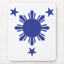 Filipino Basic Sun and Stars - Blue mousepads by visualnewbie Filipino Basic Sun and Stars - Blue mousepads