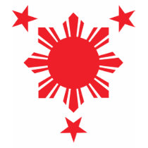 Filipino Basic Sun and Stars - Red t-shirts
