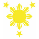 Filipino Basic Sun and Stars - Yellow shirt