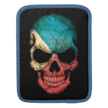 Filipino Flag Skull on Black iPad Sleeves