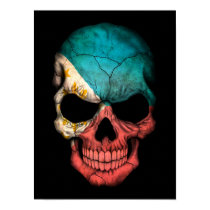 Filipino Flag Skull on Black Posters