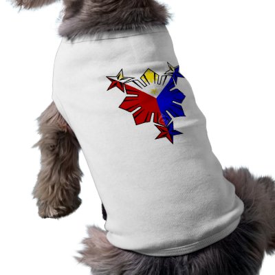 Filipino Flag Sun and Stars Dog Shirt by Emenence