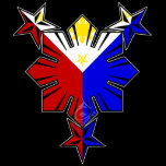 Filipino Flag Sun and Stars Polo Shirt