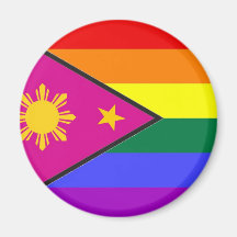 Filipino GLBT Pride Flag Fridge Magnets