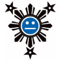 Filipino Sun and Stars Face - Black and Blue t-shirts
