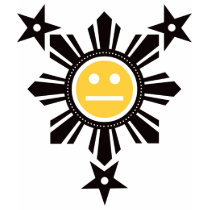 Filipino Sun and Stars Face - Black and Yellow t-shirts by visualnewbie Filipino Sun and Stars Face - Black and Yellow t-shirts