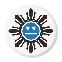 Filipino Sun Face - Blue magnets