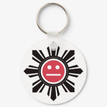 Filipino Sun Face - Red keychains by visualnewbie Filipino Sun Face - Red keychains