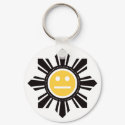 Filipino Sun Face - Yellow keychains by visualnewbie Filipino Sun Face - Yellow keychains