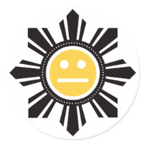 Filipino Sun Face - Yellow stickers