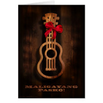 Filipino Ukulele "Merry Christmas" Card (Tagalog) cards