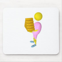 fille qui porte de l'or mouse pads