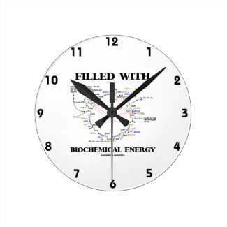 Filled With Biochemical Energy (Krebs Cycle) Wall Clocks