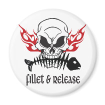 Fillet & Release Skull magnets