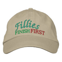 Fillies Finish FIRST - Horse Racing by SRF embroidered hats by sharonrhea Fillies Finish FIRST - Horse Racing by SRF embroidered hats