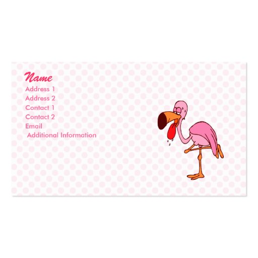 Fillip Flamingo Business Card Template (front side)