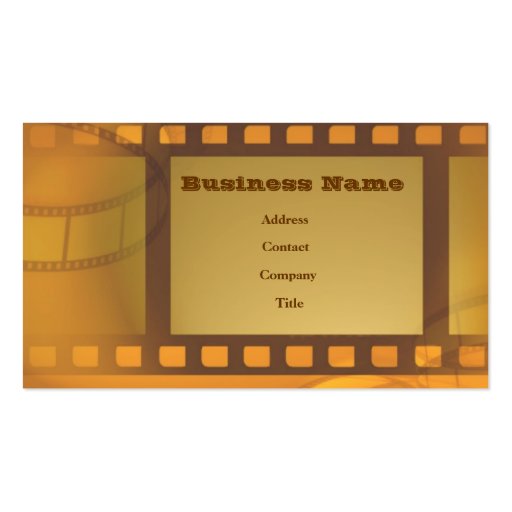 Film Art Business Card Templates (front side)