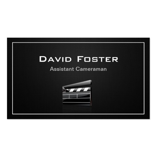 Film Assistant Cameraman Director Business Cards (front side)