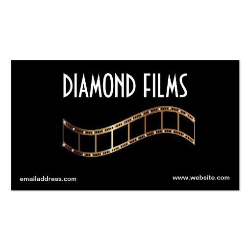 Film Business Card Design Metallic Gold Film Strip (front side)
