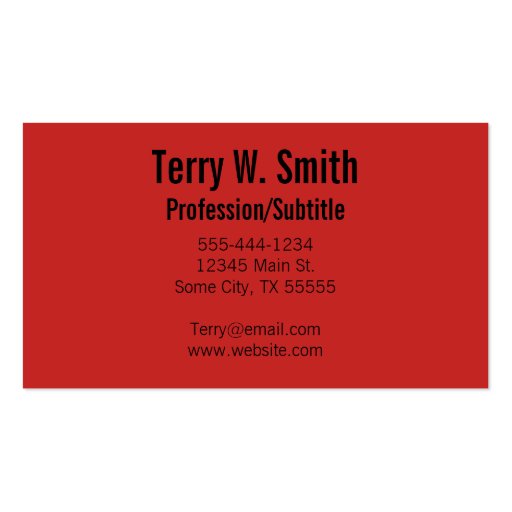 Film Camera Man Red Business Card Templates (back side)