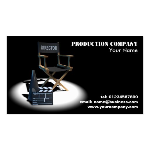 Film Director Business Cards (front side)