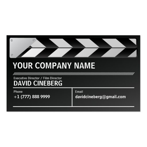 Film Director / Executive Producer Business Card (front side)