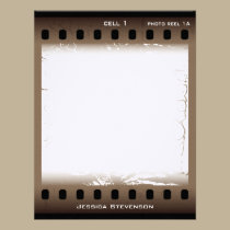 Film Flat Note Card (brown) invitations