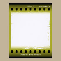 Film Flat Note Card (green) invitations