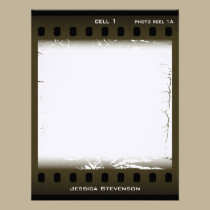 Film Flat Note Card (olive) invitations