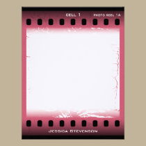 Film Flat Note Card (pink) invitations