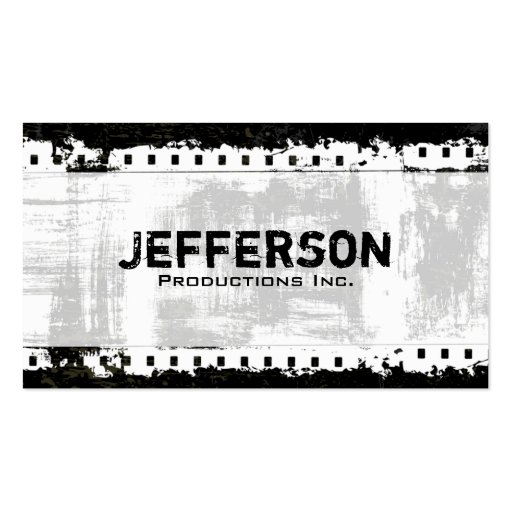 Film Noir Grunge Style Company Business Card (front side)