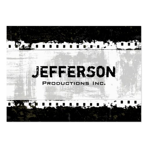 Film Noir Grunge Style Large Company Business Card (front side)